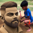 Virat Kohli Statue, Masterpiece Created by a Young Artist