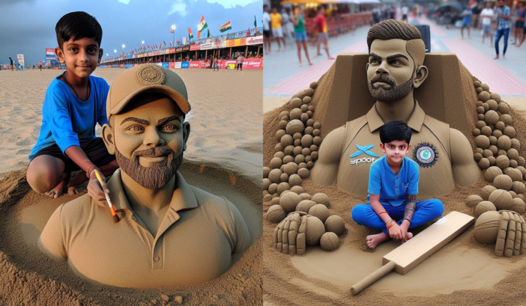 Virat Kohli Statue, Masterpiece Created by a Young Artist